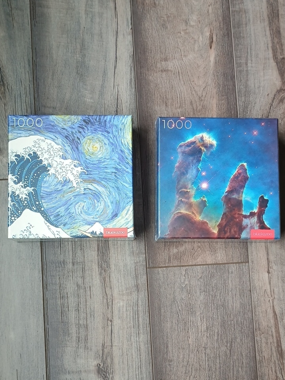 Bluekazoo 1000-Piece Starry Wave & Pillers Jigsaw Puzzles Set Of 2